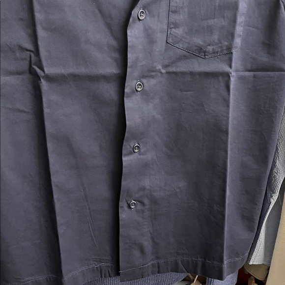 Service Works Men's Navy Blue Embroidered Casual Camp Shirt - Picture 7 of 8